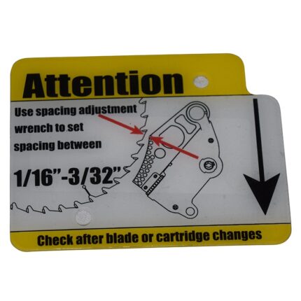 Blade Spacing Attention Tag