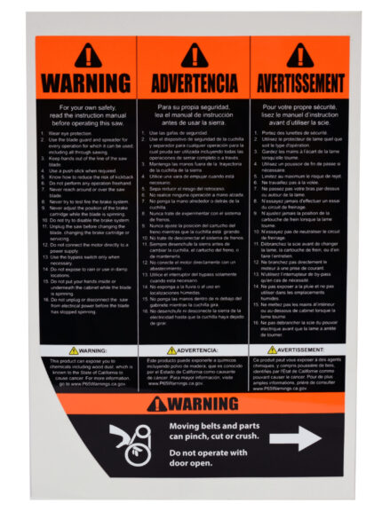 Main Warning Label (PCS175)