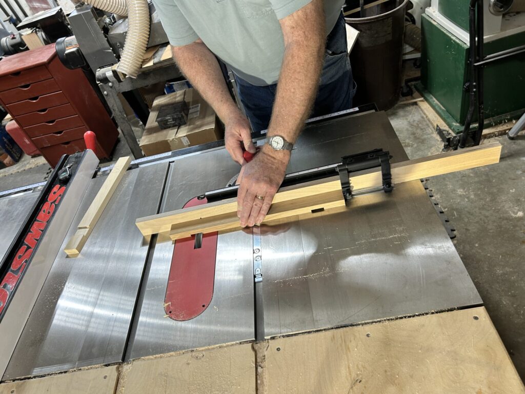 Cutting dado in white oak with miter gauge